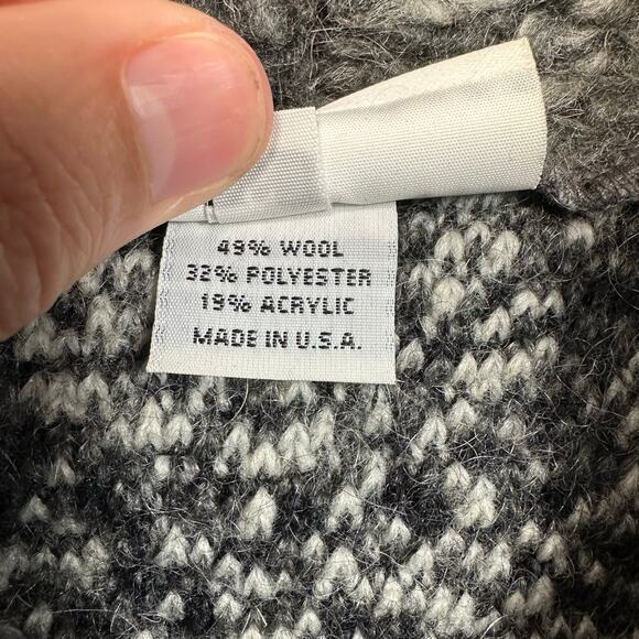 Bryn Walker Wool Cowl Neck Side Tie Sweater Vest Black Gray Small - Picture 6 of 9